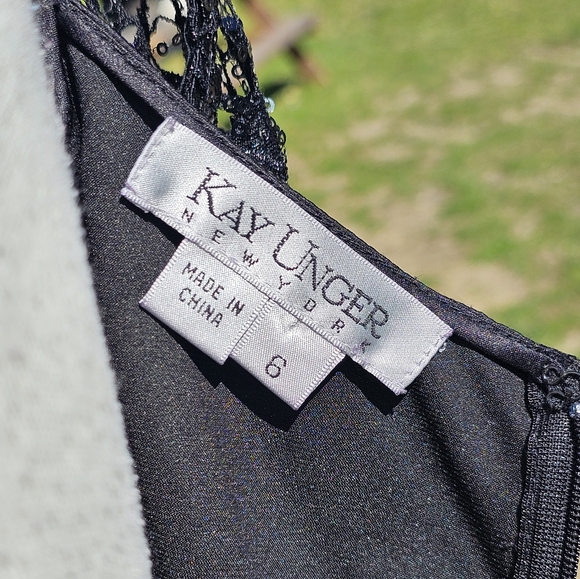 2pc. Kay Unger sexy little black dress - Picture 3 of 8